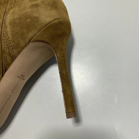 NEW VERONICA BEARD Women’s Lisa Suede Booties – Brown Stiletto Heel - Picture 6 of 11